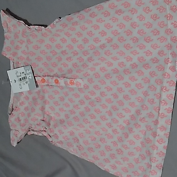 Carter's Other - Carters Girls 4T top in orangie pink & off white